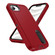 iPhone 16e / 17e Rugged PC + Silicone Phone Case with Holder - Red+Black