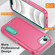 iPhone 16e / 17e Rugged PC + Silicone Phone Case with Holder - Rose Red+Light Green