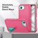 iPhone 16e / 17e Rugged PC + Silicone Phone Case with Holder - Rose Red+Light Green