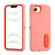 iPhone 16e / 17e Rugged PC + Silicone Phone Case with Holder - Transparent+Orange