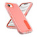 iPhone 16e / 17e Rugged PC + Silicone Phone Case with Holder - Transparent+Orange
