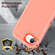 iPhone 16e / 17e Rugged PC + Silicone Phone Case with Holder - Transparent+Orange