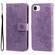 iPhone 16e / 17e Seven-petal Flowers Embossing Leather Phone Case - Light Purple