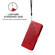 iPhone 16e / 17e Seven-petal Flowers Embossing Leather Phone Case - Red