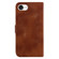 iPhone 16e / 17e Seven-shaped Embossed Leather Phone Case - Brown