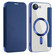 iPhone 16e / 17e Shield MagSafe RFID Anti-theft Leather Phone Case - Dark Blue