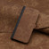 iPhone 16e / 17e Side Buckle Double Fold Hand Strap Leather Phone Case - Brown