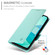 iPhone 16e / 17e Side Buckle Magnetic Frosted Leather Phone Case - Mint Green
