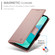 iPhone 16e / 17e Side Buckle Magnetic Frosted Leather Phone Case - Rose Gold