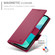 iPhone 16e / 17e Side Buckle Magnetic Frosted Leather Phone Case - Wine Red