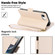 iPhone 16e / 17e Side Buckle RFID Anti-theft Leather Phone Case - Apricot