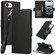 iPhone 16e / 17e Side Buckle RFID Anti-theft Leather Phone Case - Black