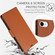 iPhone 16e / 17e Side Buckle RFID Anti-theft Leather Phone Case - Brown