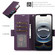 iPhone 16e / 17e Side Buckle RFID Anti-theft Leather Phone Case - Dark Purple