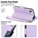 iPhone 16e / 17e Side Buckle RFID Anti-theft Leather Phone Case - Light Purple