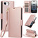 iPhone 16e / 17e Side Buckle RFID Anti-theft Leather Phone Case - Rose Gold