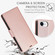 iPhone 16e / 17e Side Buckle RFID Anti-theft Leather Phone Case - Rose Gold