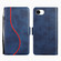 iPhone 16e / 17e Side Buckle S Curve Leather Phone Case - Blue