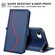 iPhone 16e / 17e Side Buckle S Curve Leather Phone Case - Blue
