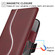 iPhone 16e / 17e Side Buckle S Curve Leather Phone Case - Red