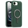 iPhone 16e / 17e Silver Shield MagSafe Holder Shockproof Phone Case - Green
