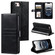iPhone 16e / 17e Simple 6-Card Wallet Leather Phone Case - Black
