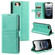 iPhone 16e / 17e Simple 6-Card Wallet Leather Phone Case - Green