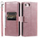 iPhone 16e / 17e Simple 6-Card Wallet Leather Phone Case - Rose Gold