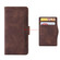iPhone 16e / 17e Skin Feel Calf Texture Card Slots Leather Phone Case - Brown