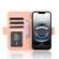iPhone 16e / 17e Skin Feel Calf Texture Card Slots Leather Phone Case - Pink