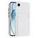 iPhone 16e / 17e Skin Feel Card Contrast Color Button TPU Phone Case - White