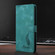 iPhone 16e / 17e Skin Feel Embossed Feather Leather Phone Case - Green