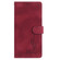 iPhone 16e / 17e Skin Feel Embossed Feather Leather Phone Case - Red