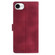 iPhone 16e / 17e Skin Feel Embossed Feather Leather Phone Case - Red