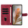 iPhone 16e / 17e Skin Feel Embossed Feather Leather Phone Case - Red