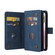 iPhone 16e / 17e Skin Feel Multi Card Slots Zipper Wallet Leather Phone Case - Blue