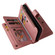 iPhone 16e / 17e Skin Feel Multi Card Slots Zipper Wallet Leather Phone Case - Pink