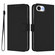 iPhone 16e / 17e Skin Feel Solid Color Leather Phone Case with Lanyard - Black