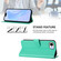 iPhone 16e / 17e Skin Feel Solid Color Leather Phone Case with Lanyard - Green