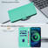 iPhone 16e / 17e Skin Feel Solid Color Leather Phone Case with Lanyard - Green