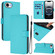 iPhone 16e / 17e Skin Feel Solid Color Leather Phone Case with Lanyard - Lake Blue