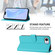iPhone 16e / 17e Skin Feel Solid Color Leather Phone Case with Lanyard - Lake Blue