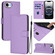iPhone 16e / 17e Skin Feel Solid Color Leather Phone Case with Lanyard - Lavender Purple
