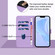 iPhone 16e / 17e Skin Feel Solid Color Leather Phone Case with Lanyard - Lavender Purple