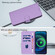 iPhone 16e / 17e Skin Feel Solid Color Leather Phone Case with Lanyard - Lavender Purple