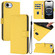 iPhone 16e / 17e Skin Feel Solid Color Leather Phone Case with Lanyard - Lemon Yellow