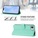 iPhone 16e / 17e Skin Feel Solid Color Leather Phone Case with Lanyard - Mint Green