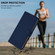 iPhone 16e / 17e Skin Feel Solid Color Leather Phone Case with Lanyard - Navy Blue