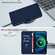 iPhone 16e / 17e Skin Feel Solid Color Leather Phone Case with Lanyard - Navy Blue