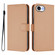 iPhone 16e / 17e Skin Feel Solid Color Leather Phone Case with Lanyard - Nude